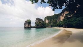 White Sand and Beach in Phuket, Thailand